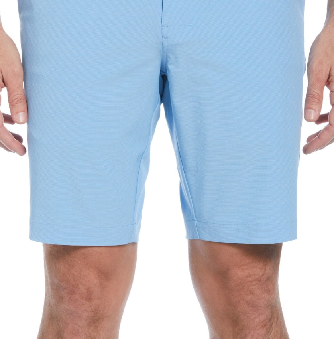 PGA Tour Men's Stretch Flat Front Horizontal Textured Golf Shorts Blue Size 34