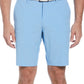 PGA Tour Men's Flat Front Horizontal Textured Golf Shorts Blue Size 36