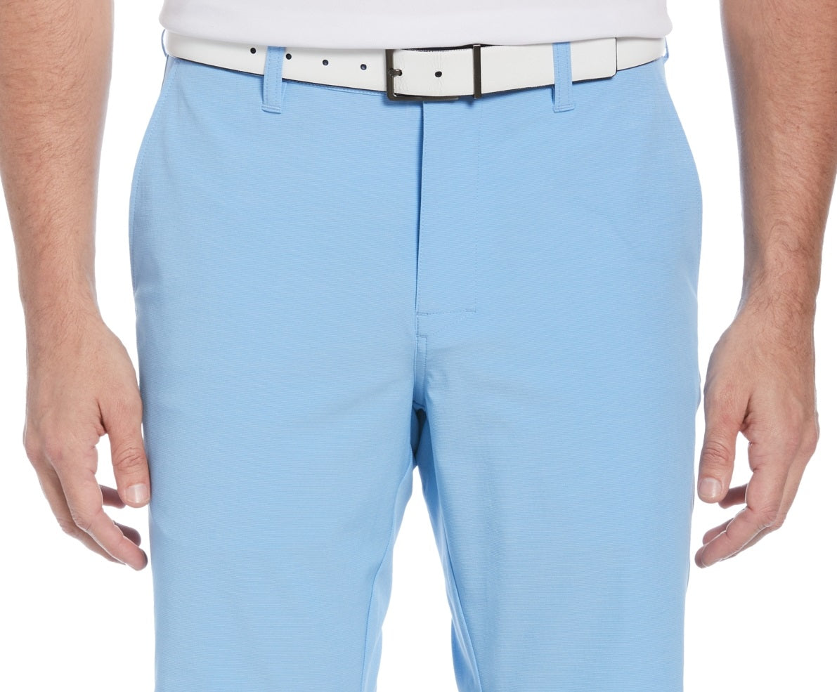 PGA Tour Men's Flat Front Horizontal Textured Golf Shorts Blue Size 40
