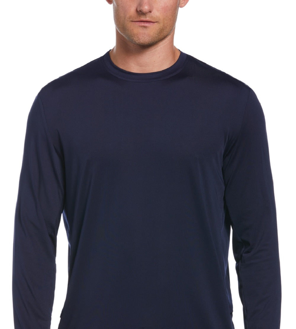 PGA Tour Men's Mixed Media Sun Protection Golf Shirt Blue Size XX-Large