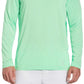 PGA Tour Men's Mixed Media Sun Protection Golf Shirt Green Size Medium