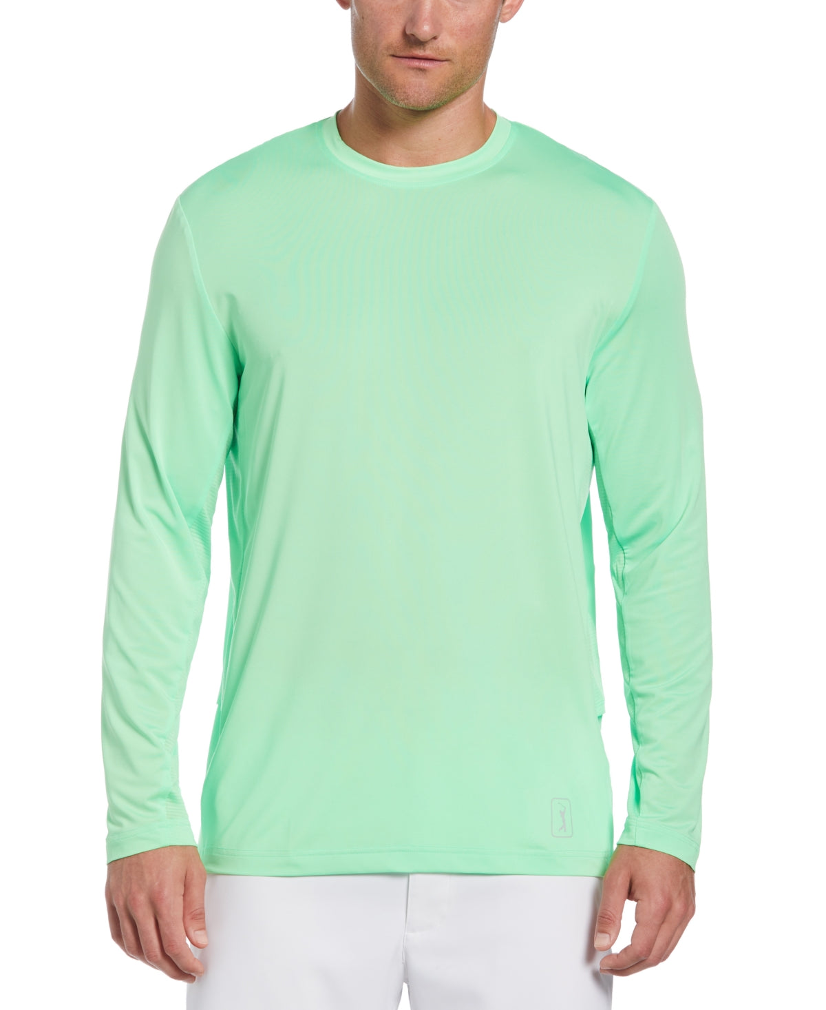 PGA Tour Men's Mixed Media Sun Protection Golf Shirt Green Size Medium