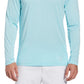 PGA Tour Men's Mixed Media Sun Protection Golf Shirt Blue Size Large