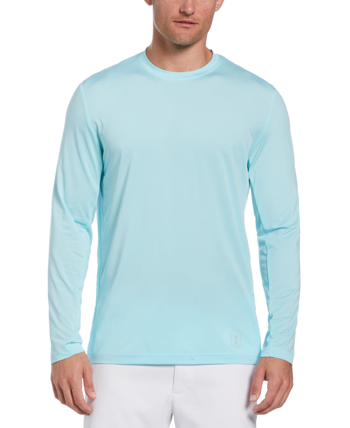 PGA Tour Men's Mixed Media Sun Protection Golf Shirt Blue Size XX-Large