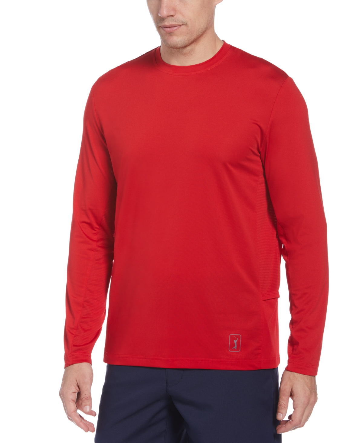 PGA Tour Men's Mixed Media Sun Protection Golf Shirt Red Size XX-Large