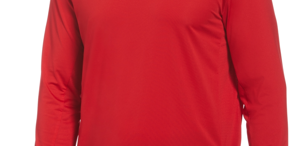PGA Tour Men's Mixed Media Sun Protection Golf Shirt Red Size XX-Large