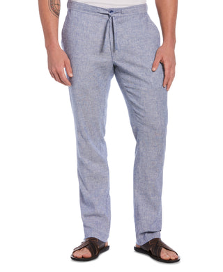 Cubavera Men's Pinstripe Drawstring Pants Blue Size Large