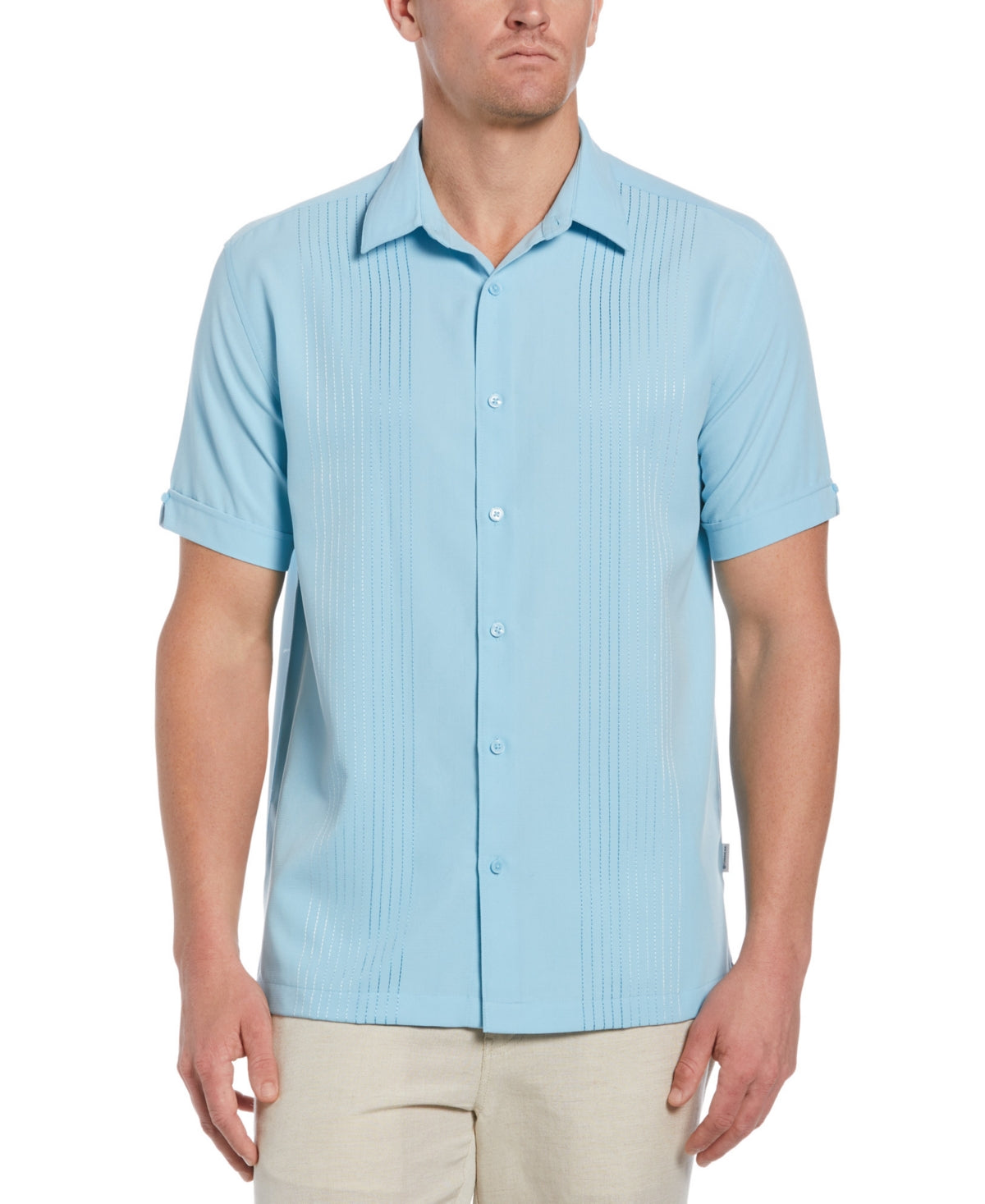 Cubavera Men's Ombre Stripe Shirt Blue Size Medium