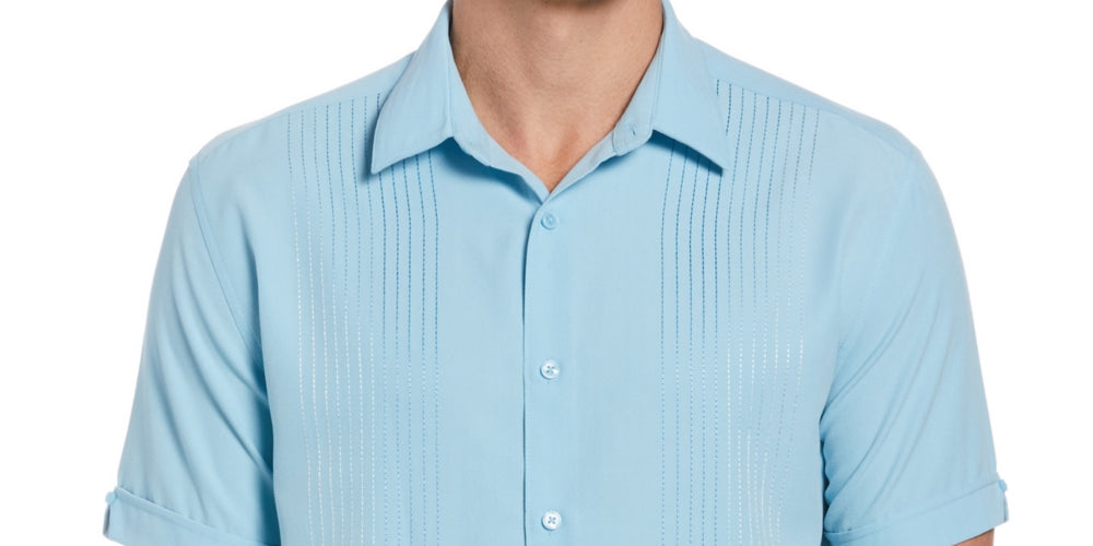 Cubavera Men's Ombre Stripe Shirt Blue Size Medium