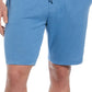 Cubavera Men's Solid Double Knit 9 Drawstring Shorts Blue Size Large