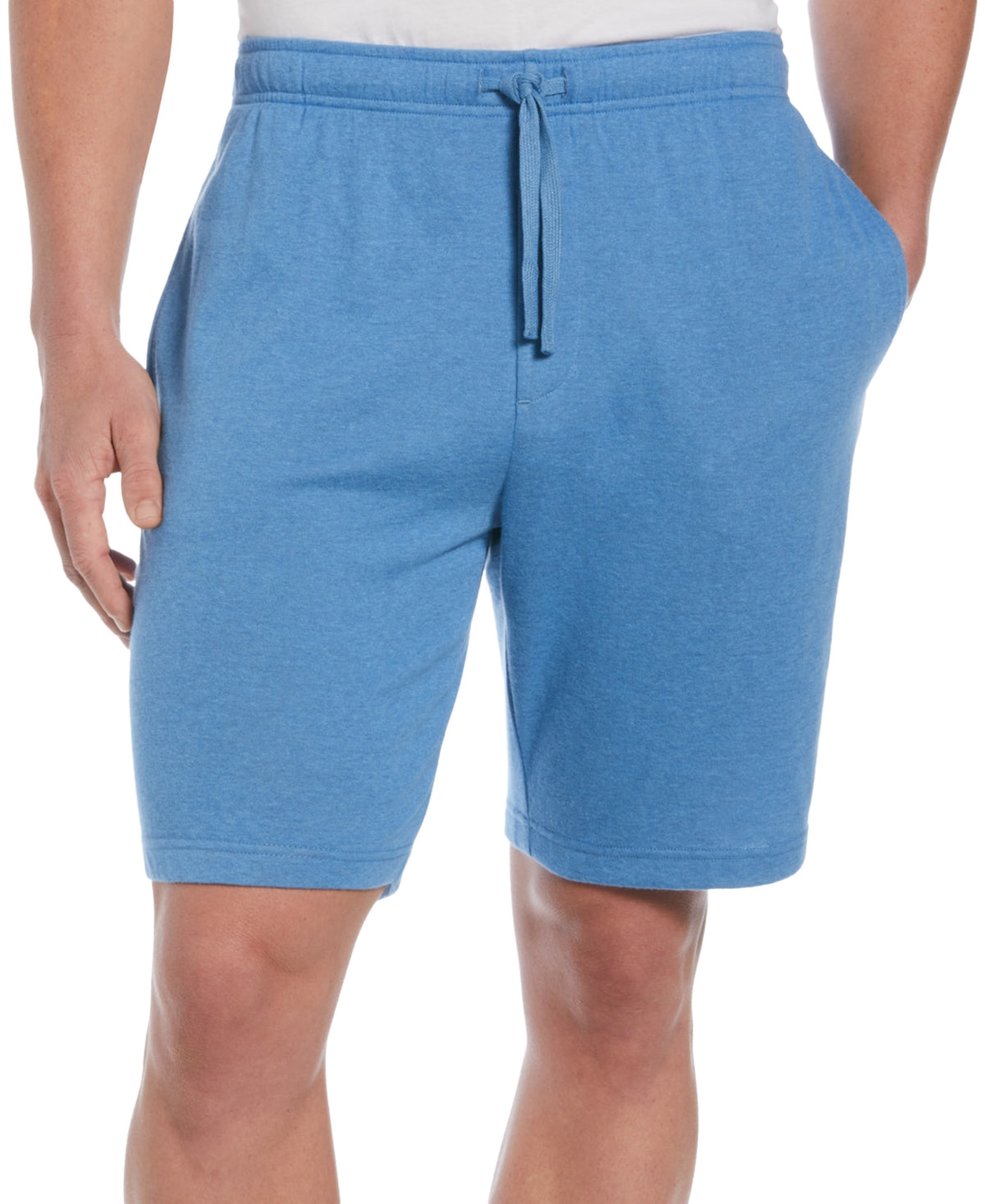 Cubavera Men's Solid Double Knit 9 Drawstring Shorts Blue Size X-Large