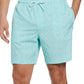 Cubavera Men's Stretch Geo Print 7 Swim Trunks Blue Size Large
