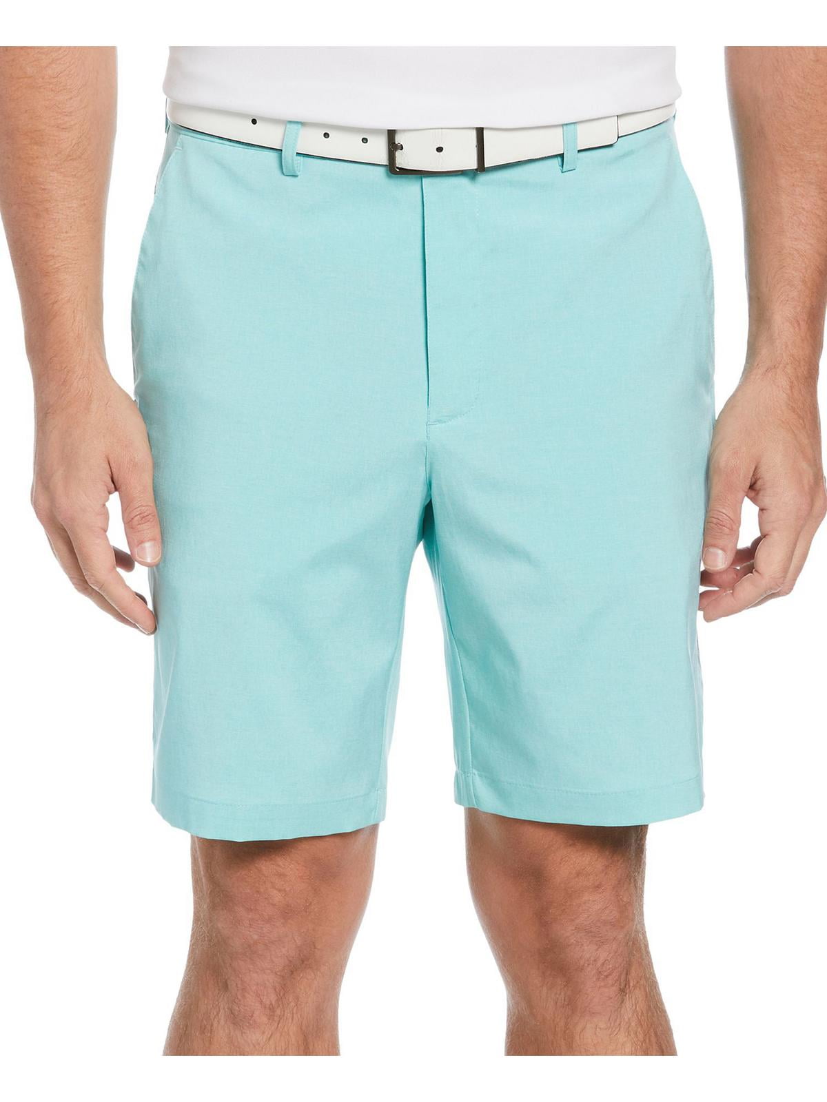PGA Tour Men's Flat Front Heathered Golf Shorts Blue Size 42