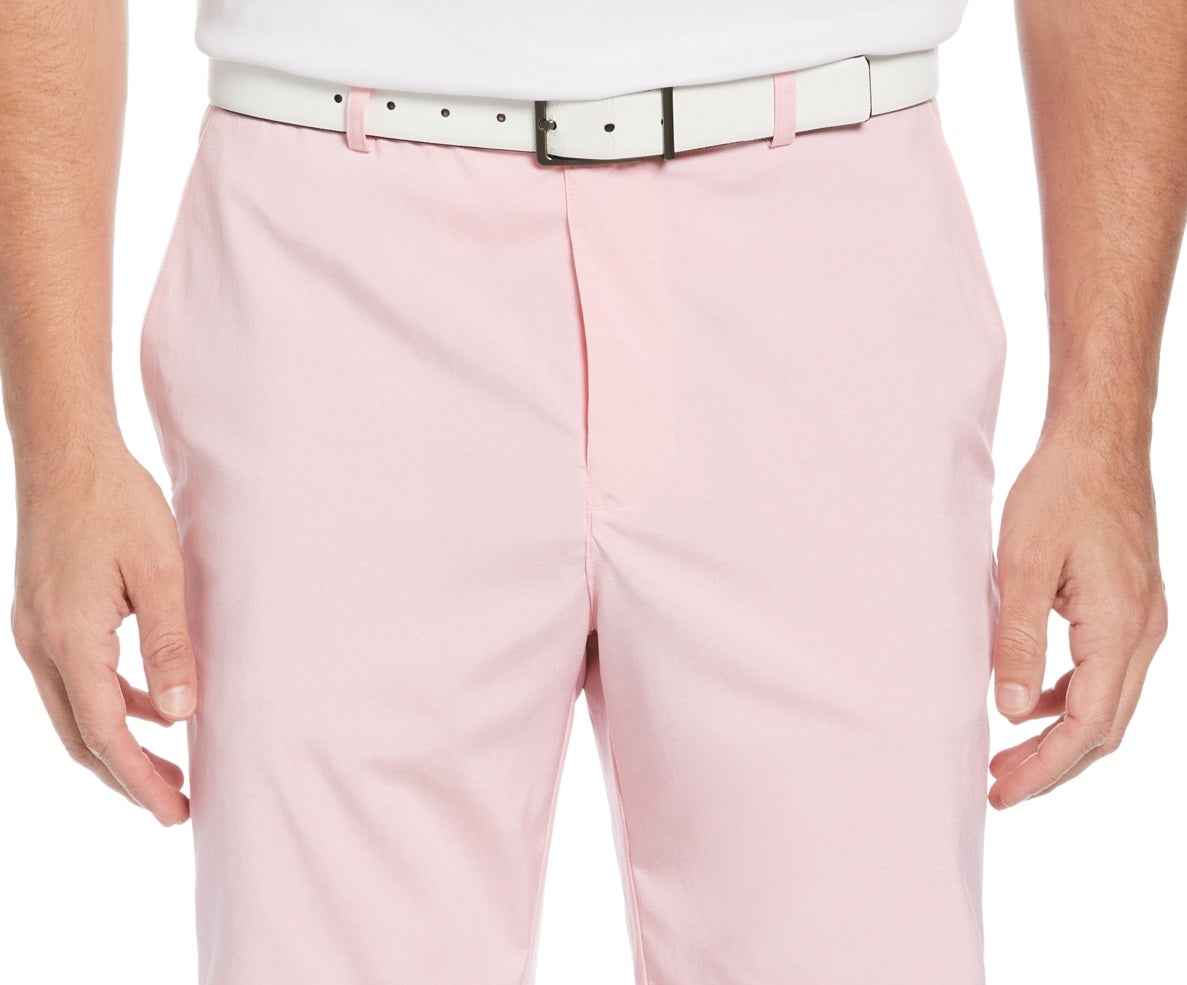 PGA Tour Men's Flat Front Heathered Golf Shorts Pink Size 34