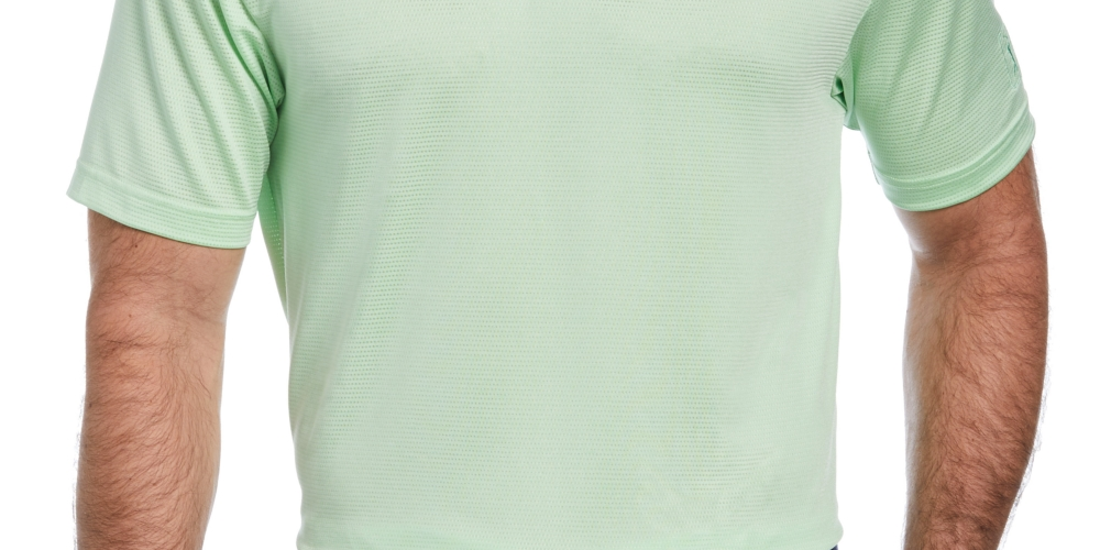 PGA Tour Men's Space Dye Texture Golf Polo Shirt Green Size X-Large