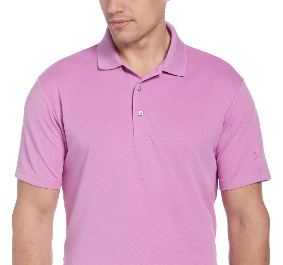 PGA Tour Men's Airflux Golf Polo Purple Size Medium