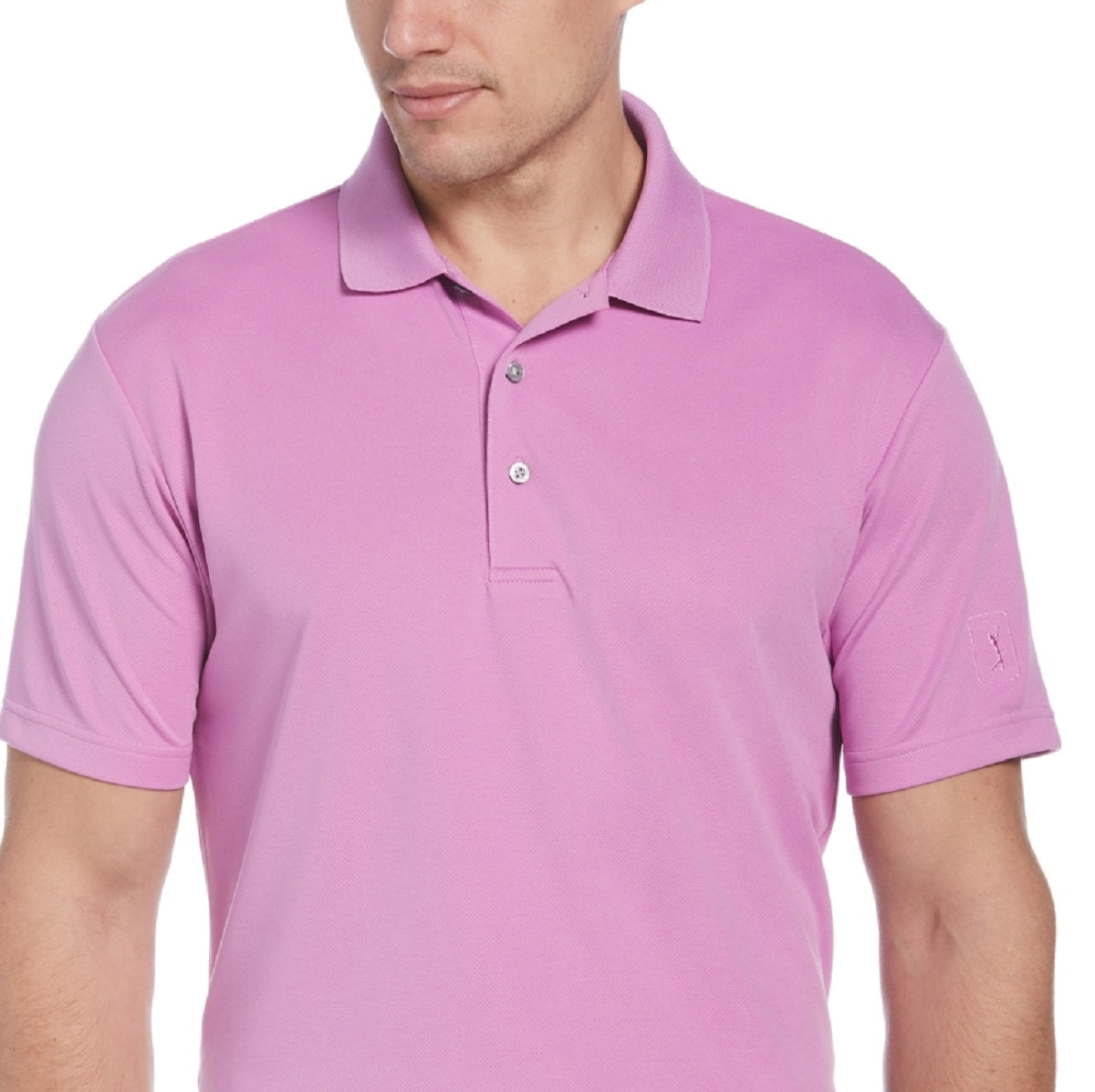 PGA Tour Men's Airflux Golf Polo Purple Size Large