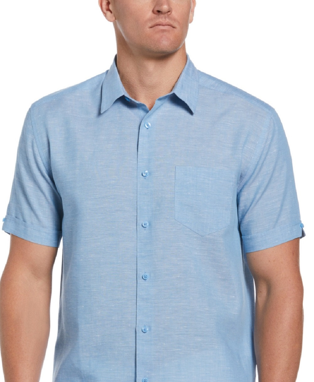 Cubavera Men's Tanner Travel Shirt Blue Size XX-Large