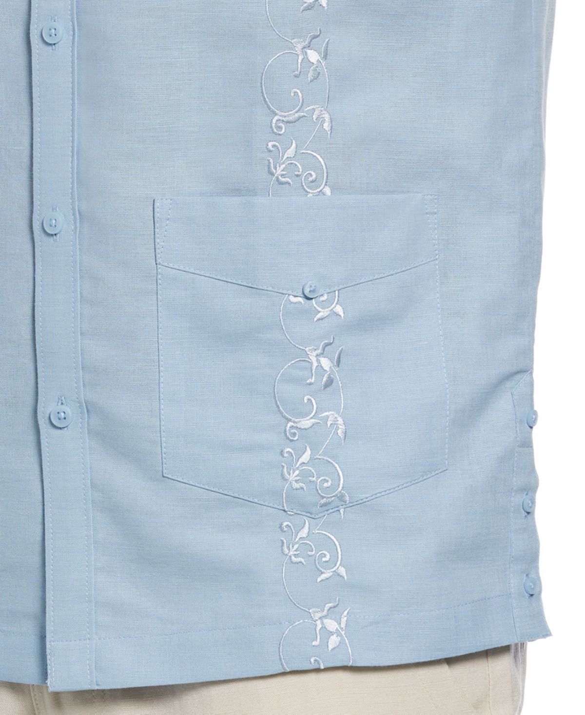 Cubavera Men's Guayabera Shirt Blue Size XX-Large