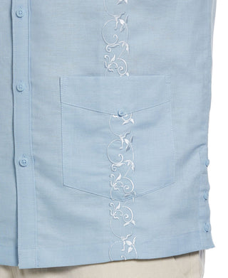 Cubavera Men's Guayabera Shirt Blue Size XX-Large