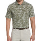 PGA Tour Men's Distorted Floral Camo Print Short Sleeve Golf Polo Shirt Green Size XX-Large