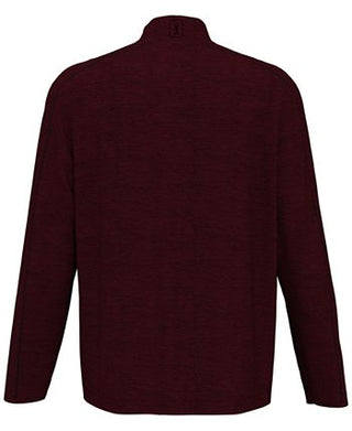 PGA Tour Men's Moisture Wicking Textured Fleece 1/4 Zip Sweater Red Size Medium