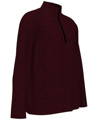 PGA Tour Men's Moisture Wicking Textured Fleece 1/4 Zip Sweater Red Size Medium