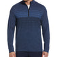 PGA Tour Men's Water Repellent 1/4-Zip Lightweight Golf Sweater Blue Size X-Large