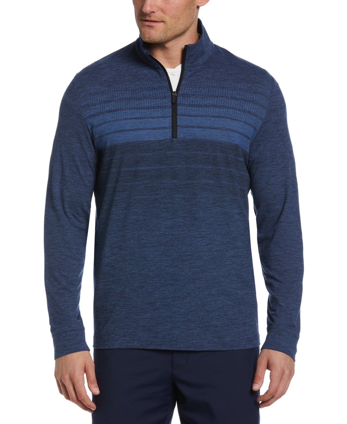 PGA Tour Men's Water Repellent 1/4-Zip Lightweight Golf Sweater Blue Size X-Large