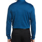 PGA Tour Men's Houndstooth Long Sleeve Golf Polo Shirt Blue Size Small