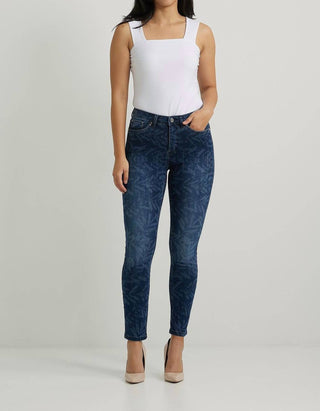 Joseph Ribkoff - Leaf Print Jeans