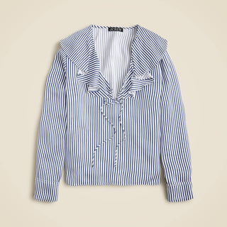 J.Crew - Women's Goldie Top In Striped Satin