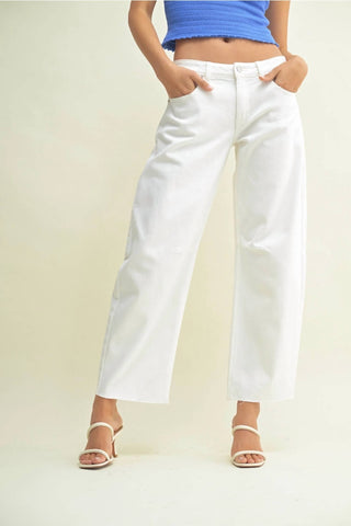 Just Black Denim - Mid-rise Barrel Jeans