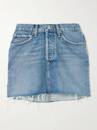 Agolde - V-WAIST MINI DENIM SKIRT
