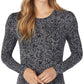 Cuddl Duds Women's Softwear Stretch Long Sleeve Crew Shirt Black Size M