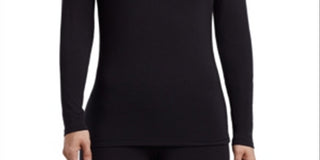 Cuddl Duds Women's Softwear Long Sleeve Crewneck Top Black Size X-Small