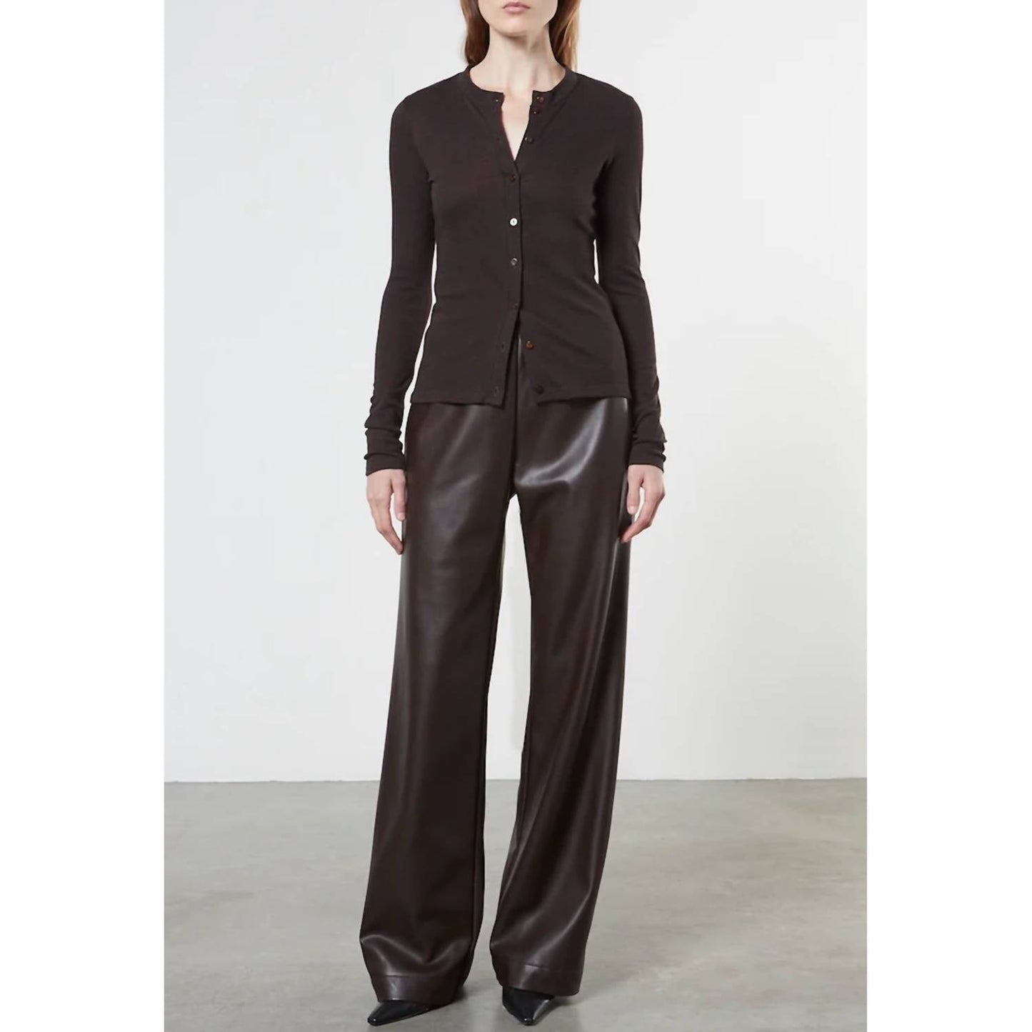 Enza Costa - Soft Faux Leather Straight Leg Pant