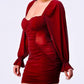 Little Secret Of Mine - Women's I’m So Glam Shimmery Sweetheart Ruched Mini Dress