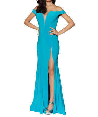 Ashleylauren - Off Shoulder Evening Dress