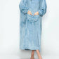 Double Take - Full Size Pocketed Hooded Midi Lounge Dress