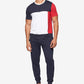Tommy Hilfiger Men's Modern Essentials Colorblocked Cotton T-Shirt Blue Size Large
