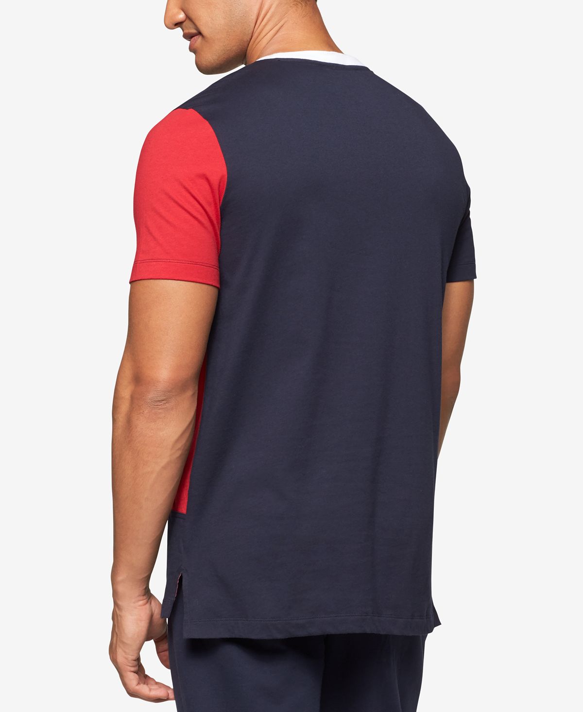 Tommy Hilfiger Men's Modern Essentials Colorblocked Cotton T-Shirt Blue Size XX-Large