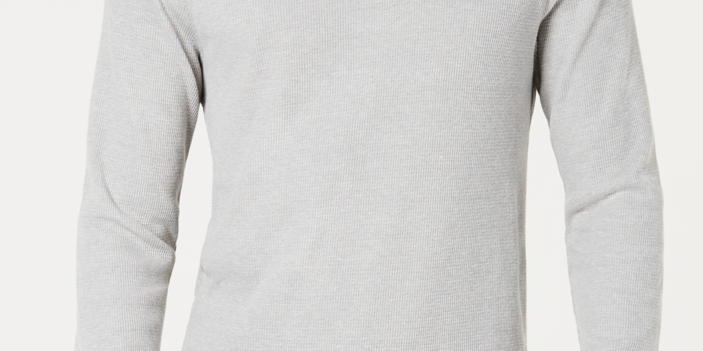 Tommy Hilfiger Men's Long Sleeve Thermal Shirt Gray Size Large