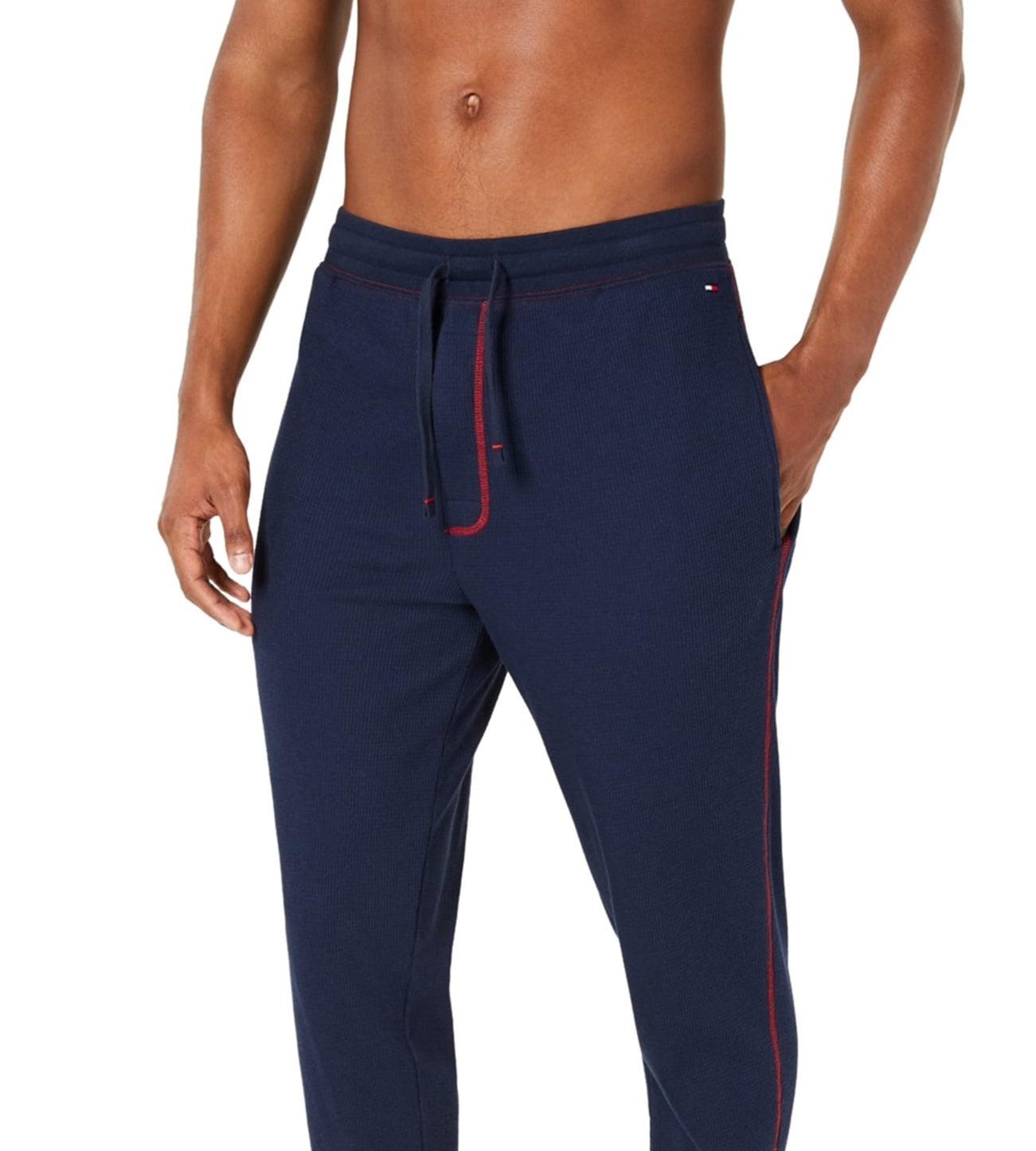 Tommy Hilfiger Men's Thermal Joggers Blue Size Medium