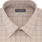 Van Heusen Men's Flex Classic Regular Fit Stretch Wrinkle Free Check Dress Shirt Brown Size 18X34X35