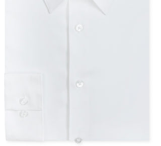 Calvin Klein Men's Slim Fit Non Iron Performance Herringbone Point Collar Dress Shirt White Size 17.5X32X33