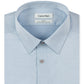 Calvin Klein Men's Slim Fit Non Iron Point Collar Dress Shirt Blue Size 18X34X35