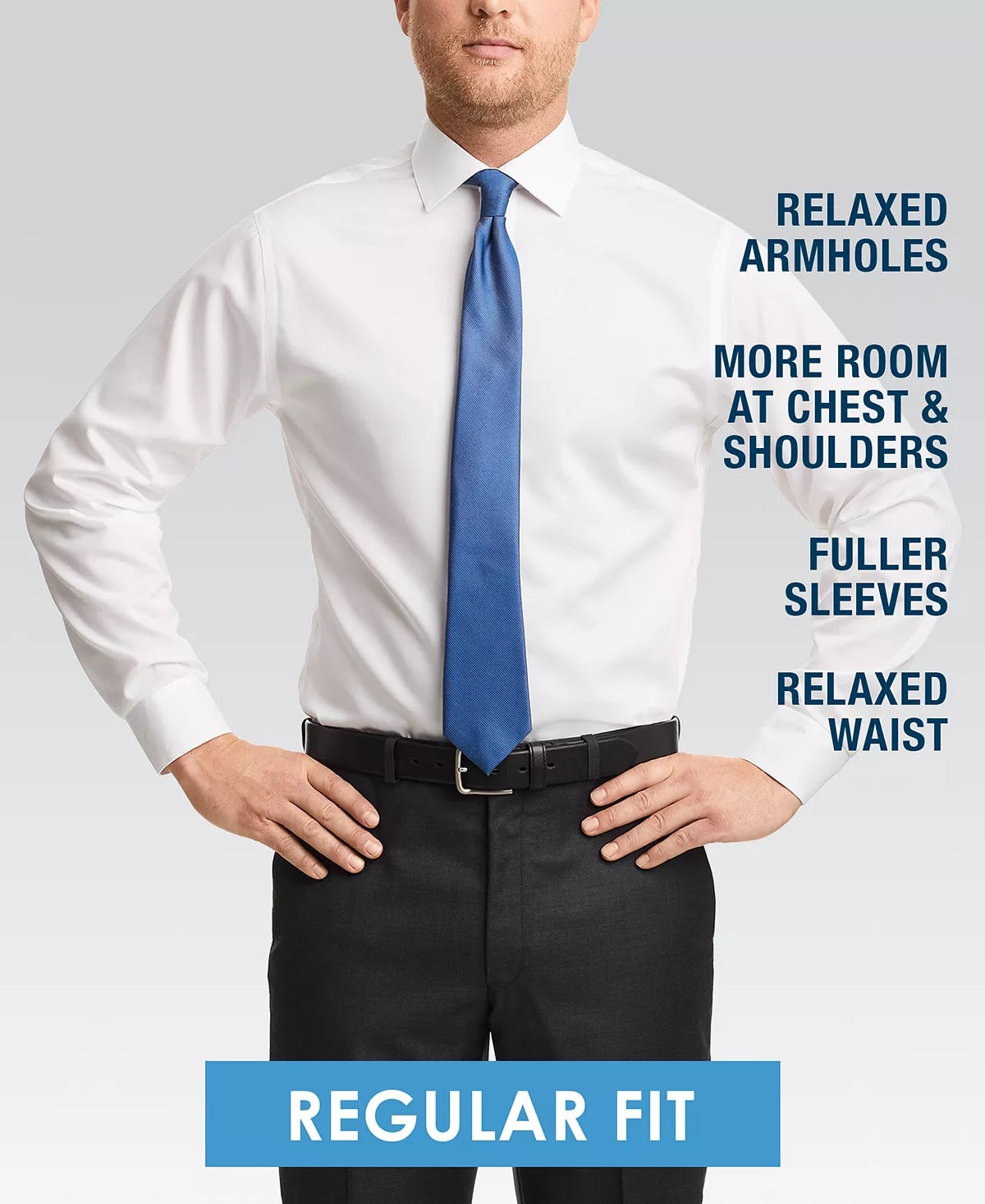 Van Heusen Men's Classic Fit Wrinkle Free Flex Collar Stretch Solid Dress Shirt Black Size 16.5X32X33