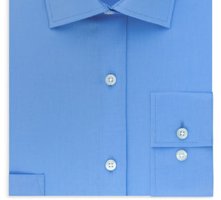 Van Heusen Men's Classic Fit Wrinkle Free Flex Collar Stretch Dress Shirt Blue Size 15.5X34X35