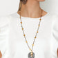 Avenue Chic - Women's Clover Orchid Necklace